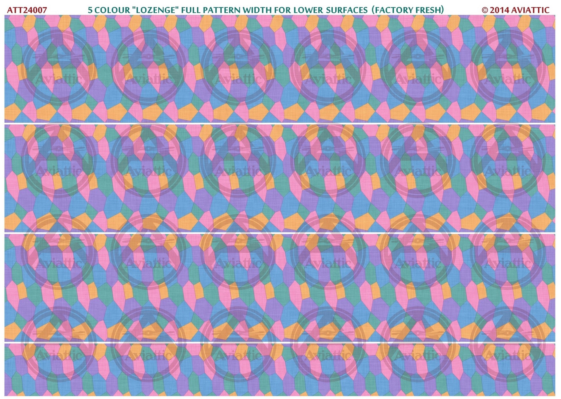 1/24 - 5 colour lozenge - full pattern - lower surfaces - factory fresh