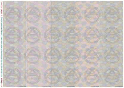 1/24 - 4 & 5 colour lozenge - interior pale reversed - full pattern - upper & lower surfaces