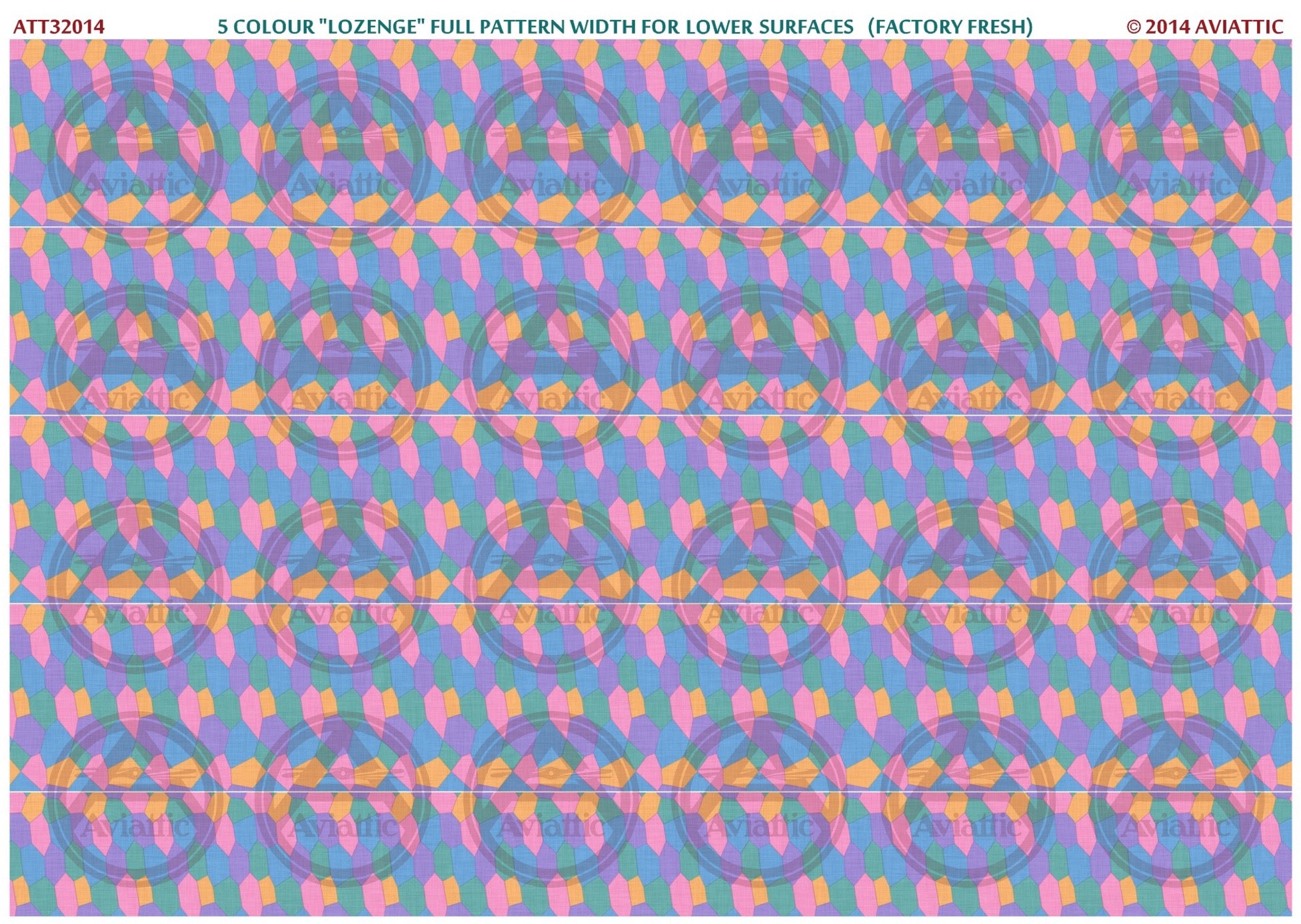 1/32 - 5 colour lozenge - full pattern - lower surfaces - factory fresh