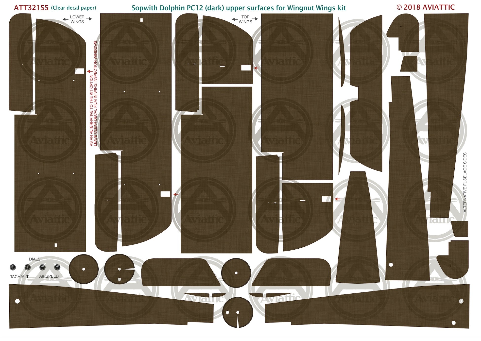 1/32 - Wingnut Wings - Sopwith Dolphin - upper surfaces - PC12 Dark