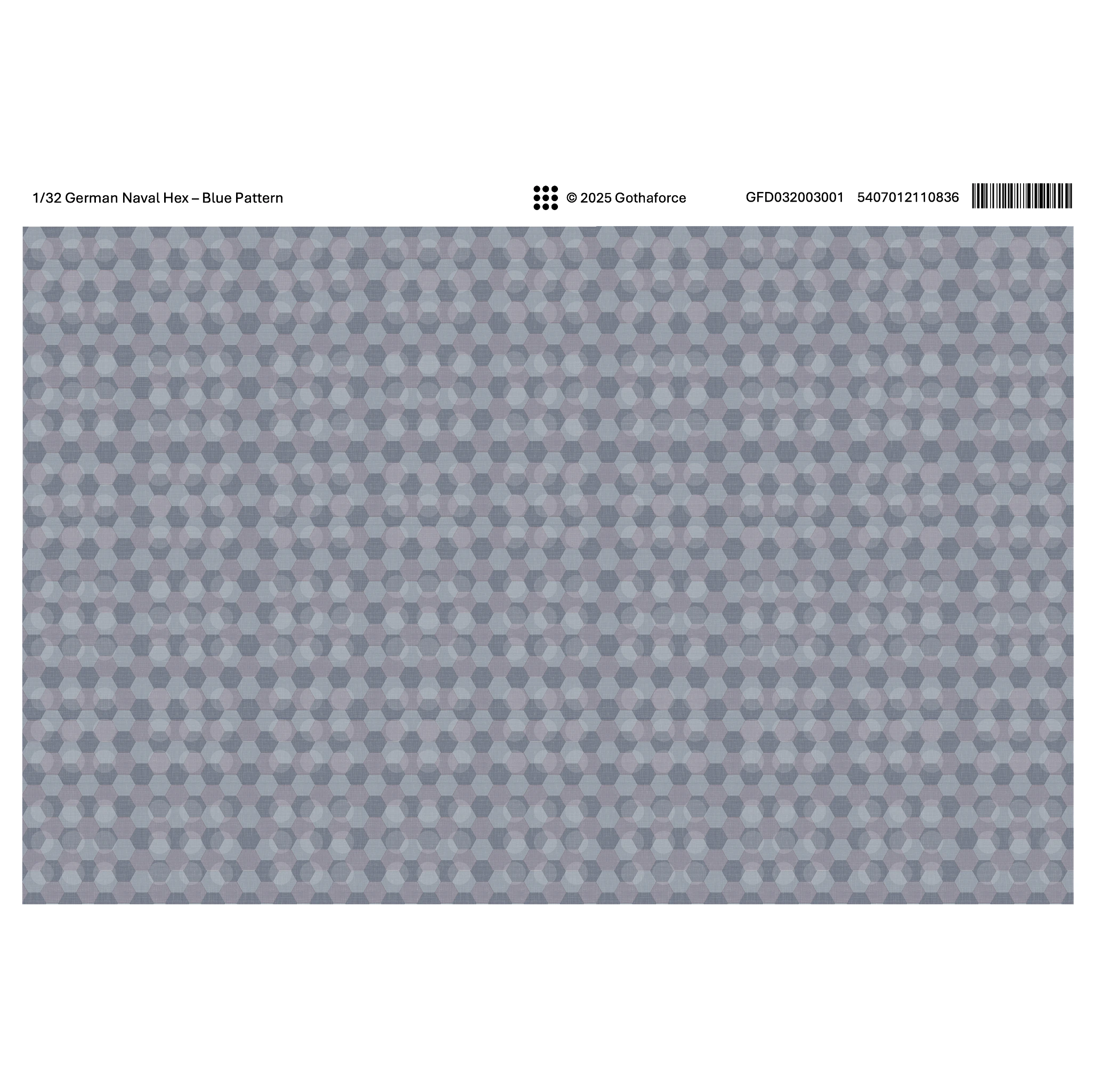 Gothaforce - German Naval Hex Blue Pattern - 1/32 Scale - GFD032003001