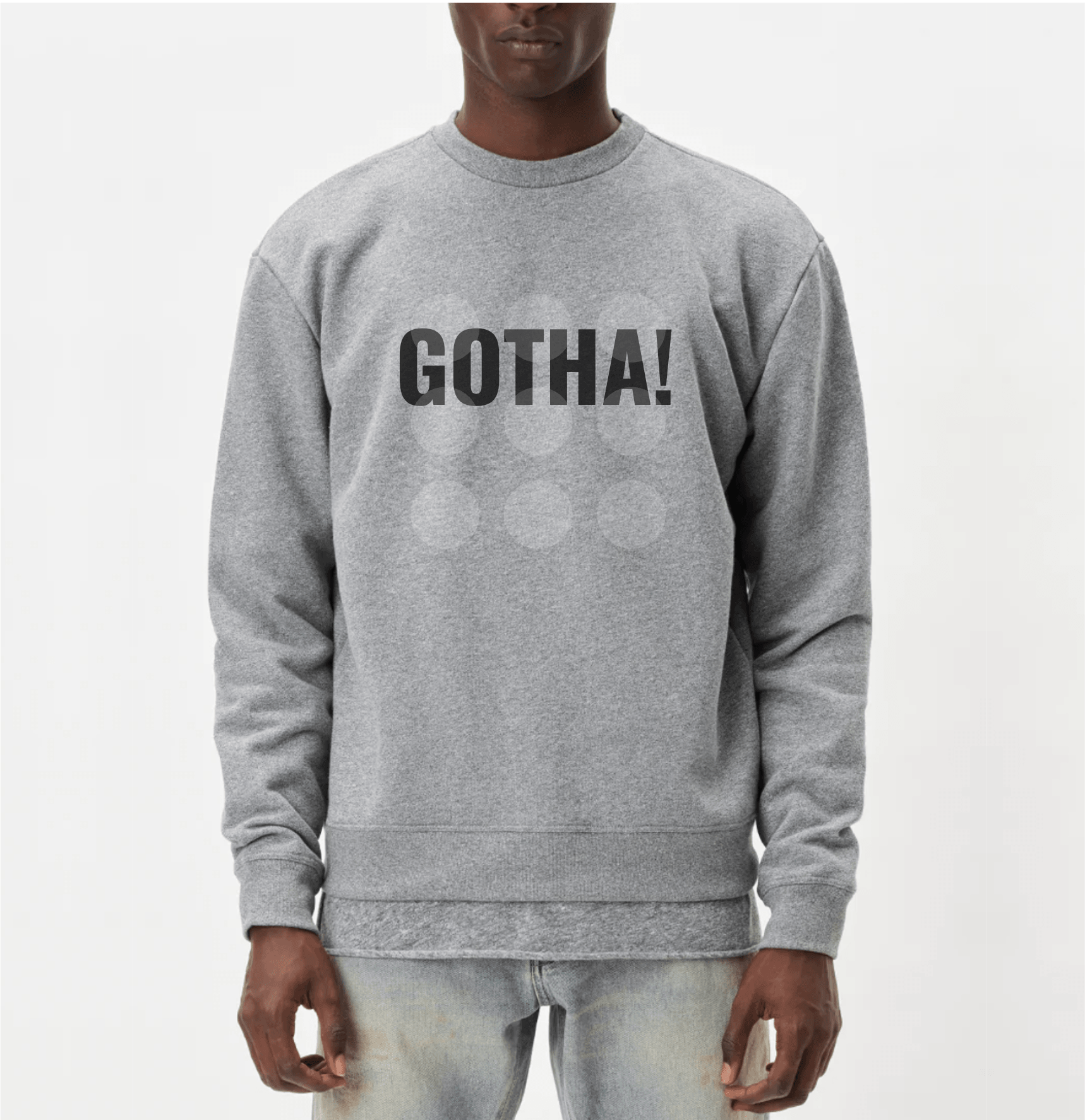 Men Sweater Grey Melange - #gotha!