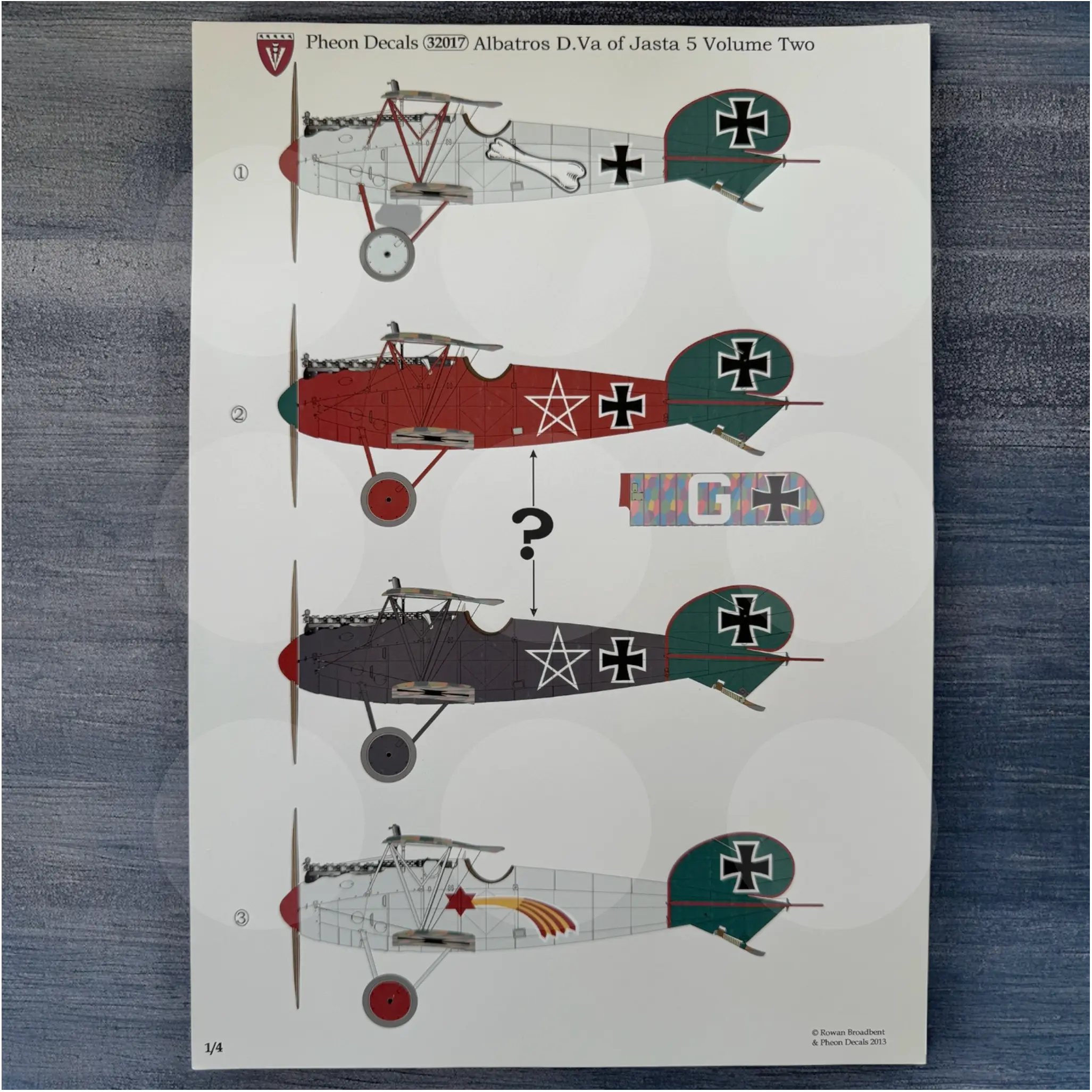 Pheon Decals - Albatros D.V(a) Jasta 5 Volume 1 - 1/32 scale - 32017