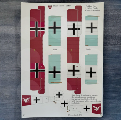 Pheon Decals - Fokker D.VII OAW & Alb of Jasta 18 - 1/32 scale - 32045