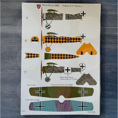 Pheon Decals - Fokker E.V Volume One - 1/32 scale - 32061