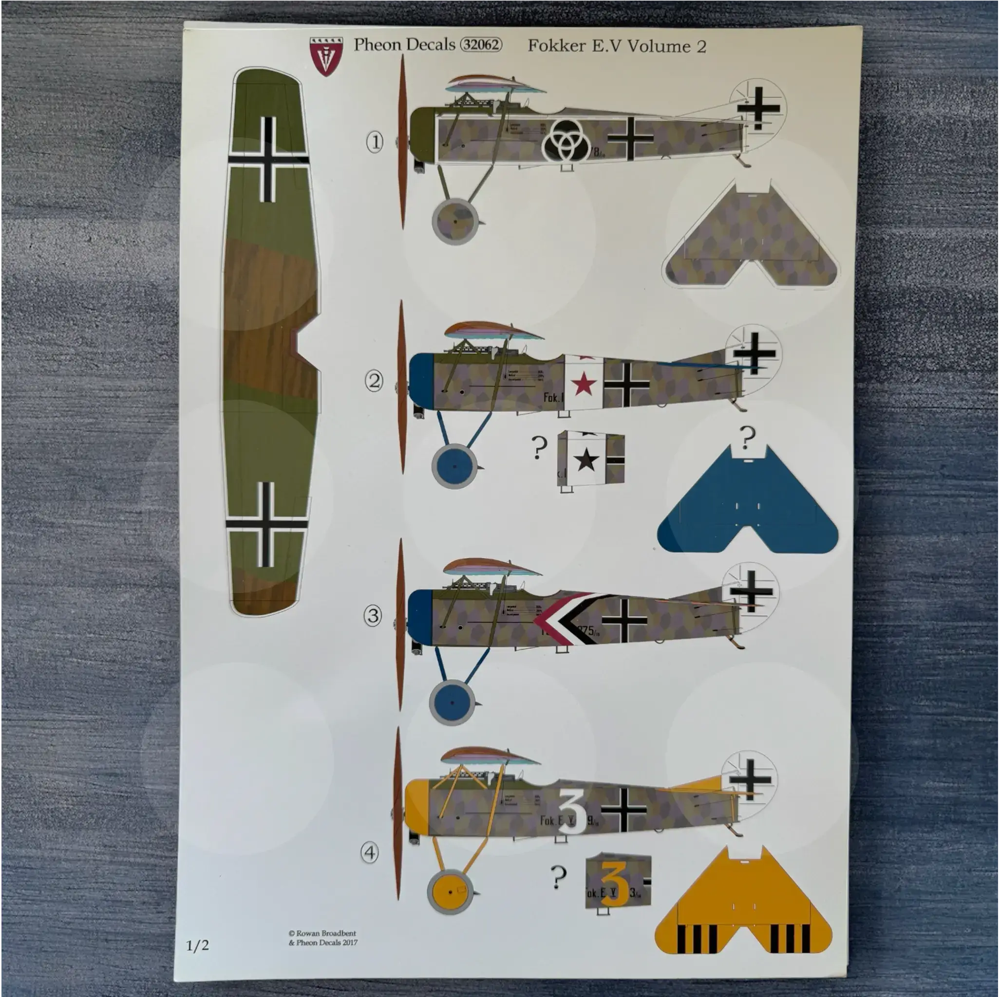 Pheon Decals - Fokker E.V Volume Two - 1/32 scale - 32062