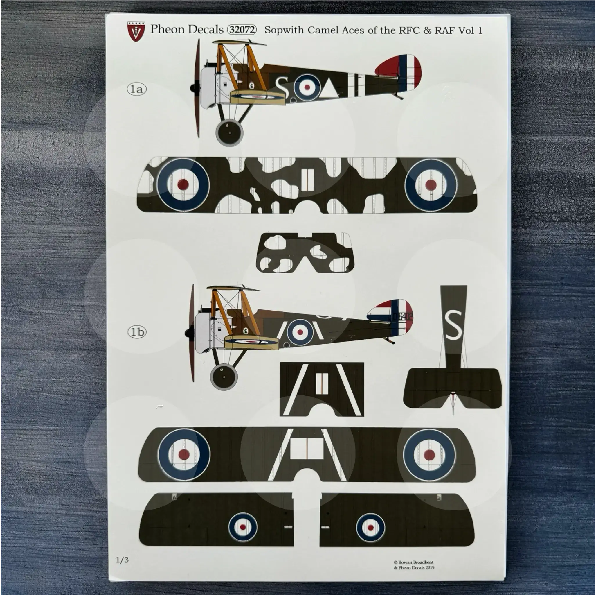 Pheon Decals - Sopwith Camel Aces RFC & RAF - 1/32 scale - 32072