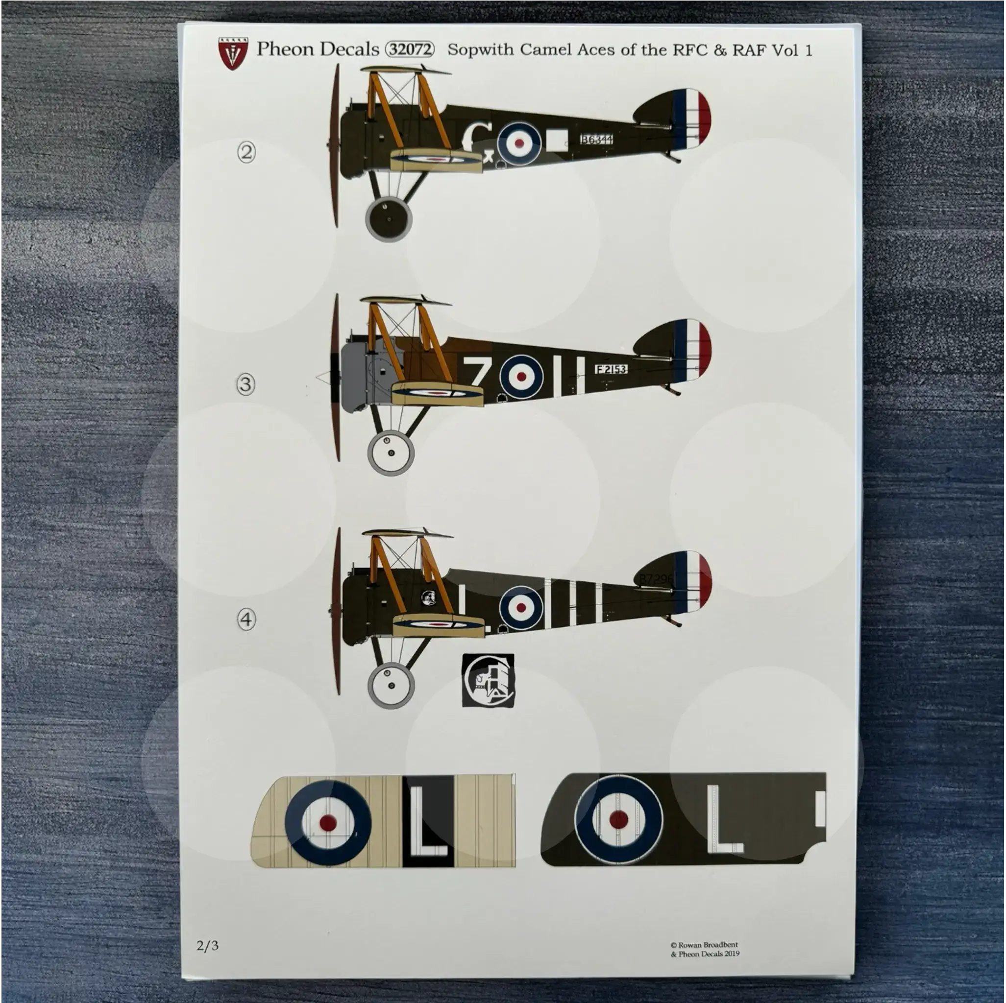 Pheon Decals - Sopwith Camel Aces RFC & RAF - 1/32 scale - 32072