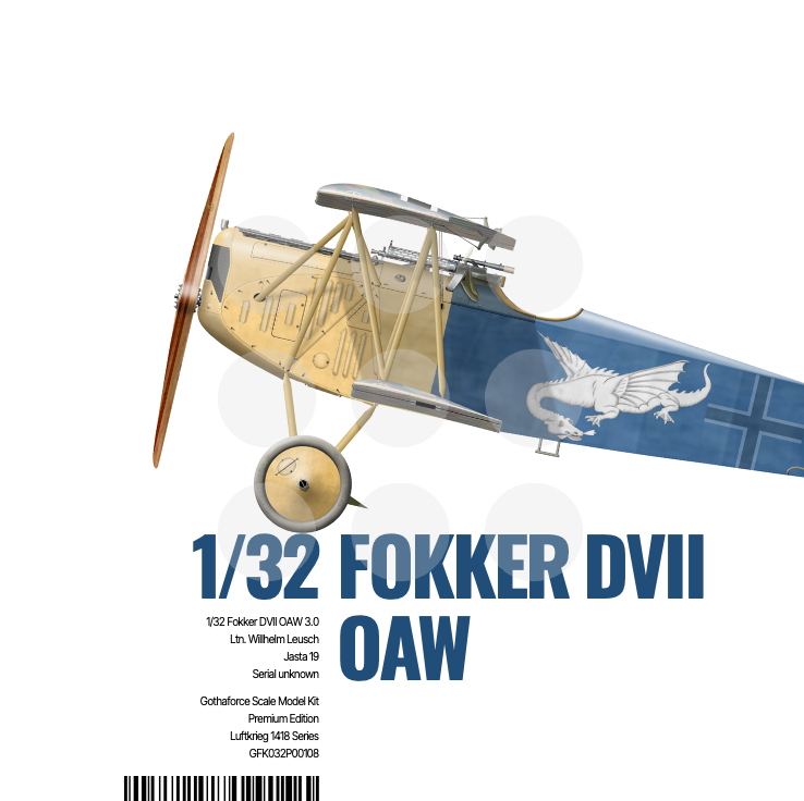 1/32 Fokker DVII OAW 3.0 Wilhelm Leusch - Premium Edition